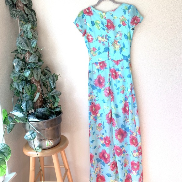 Light Floral Floor Length Dress - Picture 2 of 5